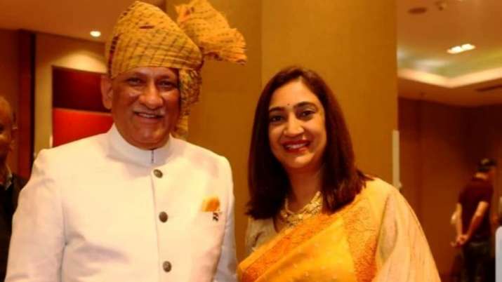 Bipin Rawat and his wife
