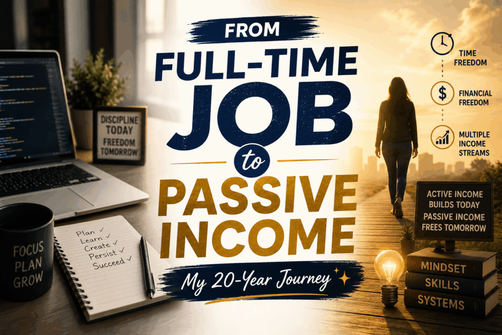 full time job and active passive income