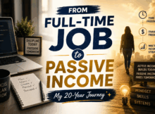 full time job and active passive income